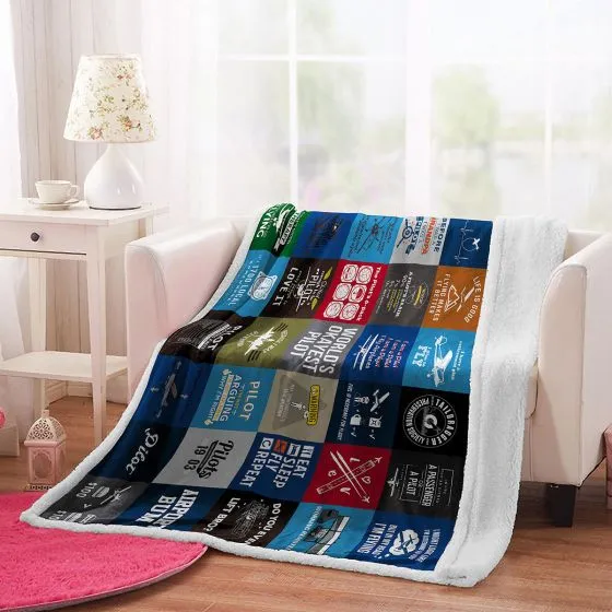 Aviation Memes Throw Blanket
