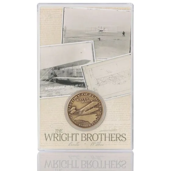 The Wright Brothers 39mm Antique Bronze Coin