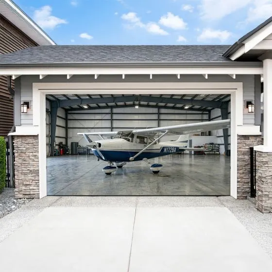 Aviation-Themed Double Garage Cover