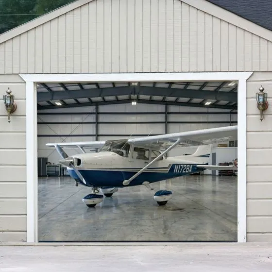 Aviation-Themed Single Garage Cover 11 Aviation-Themed Single Garage Cover