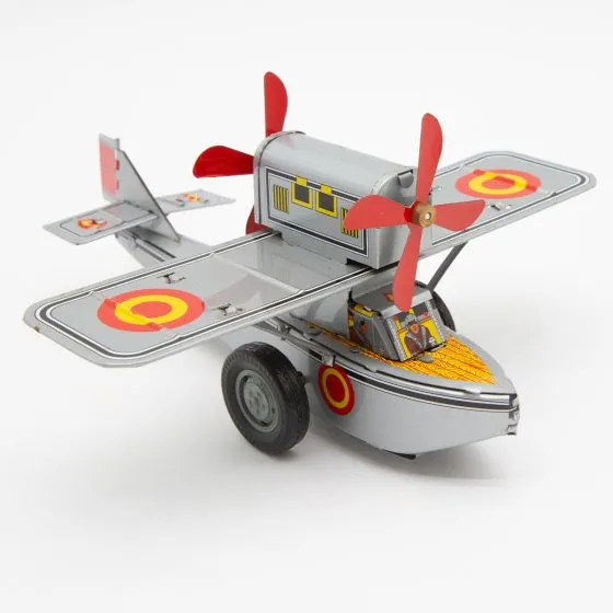 Seaplane Wind-Up Tin Model Toy