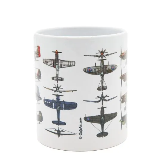 WWII Fighter Planes Coffee Mug 3 WWII Fighter Planes Coffee Mug