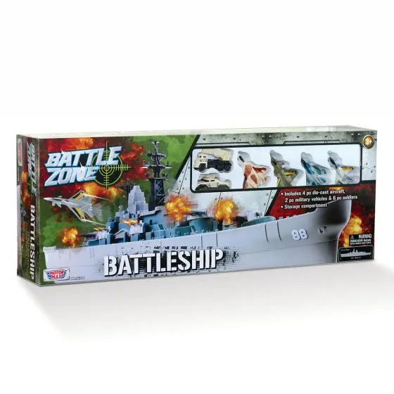 Battleship Combat Playset with Aircraft and Vehicles