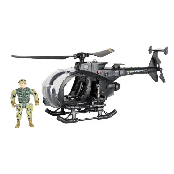 U.S. Army Nightstalker Helicopter w/Pilot Playset