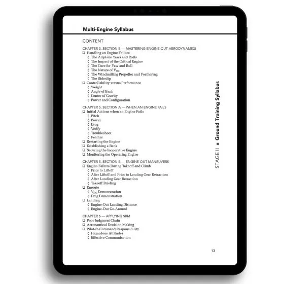 Jeppesen Multi-Engine Syllabus E-Book (10979321-000)