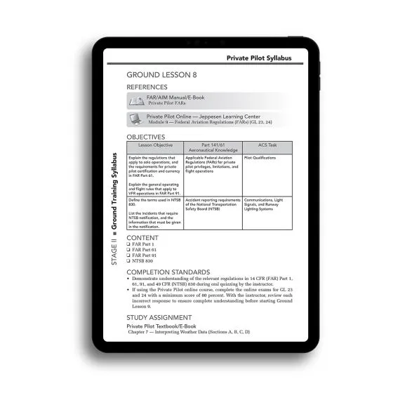 Jeppesen Private Pilot Syllabus E-Book (10464404-003) 2 Jeppesen Private Pilot Syllabus E-Book (10464404-003)