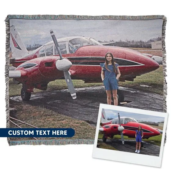 Custom Aviation Woven Throw