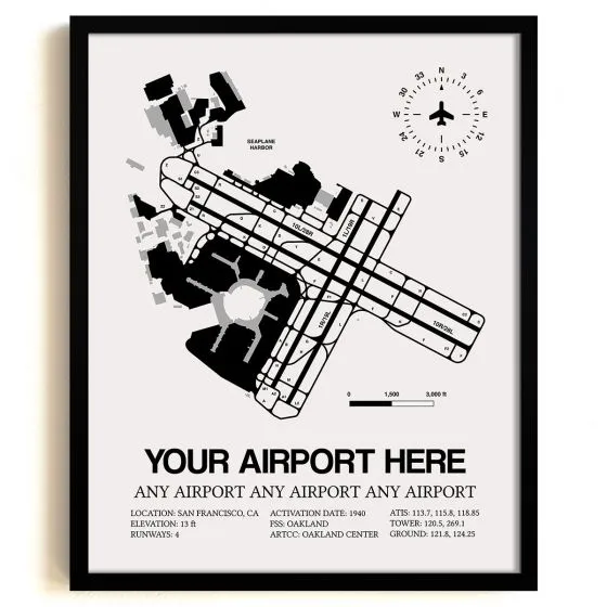 Custom Framed Airport Maps
