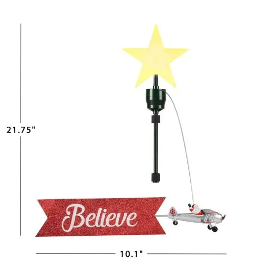 Santa’s Biplane Animated Tree Topper 4 Santa’s Biplane Animated Tree Topper