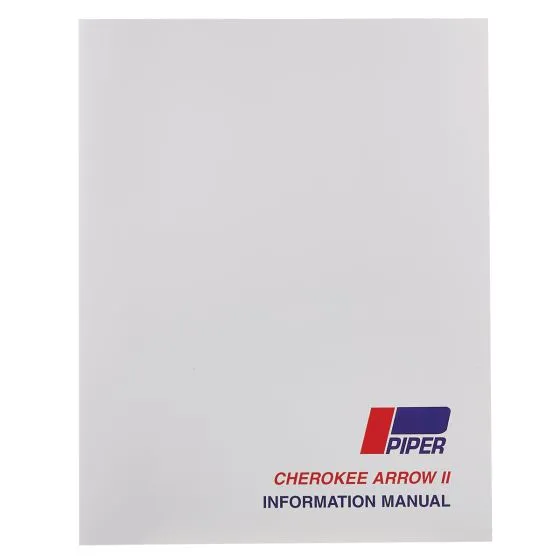 Piper Cherokee Arrow II Airplane Information Manual 3 Piper Cherokee Arrow II Airplane Information Manual