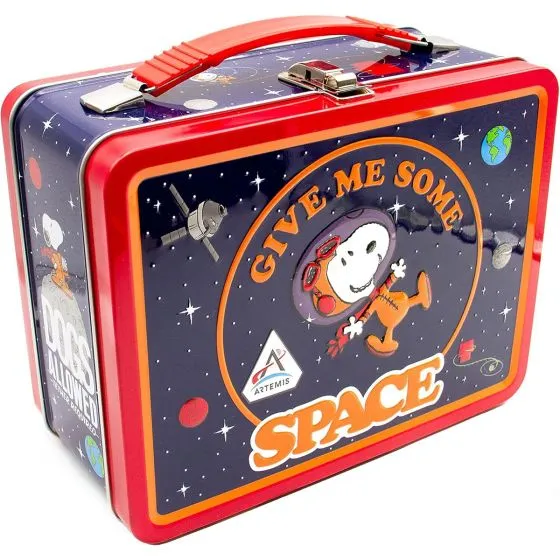 Snoopy Give Me Some Space Tin Lunchbox