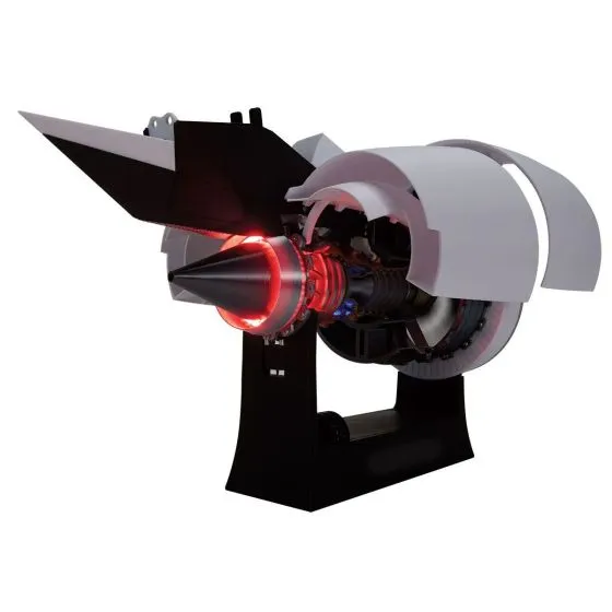 Motorized Commercial Turbofan Engine Display