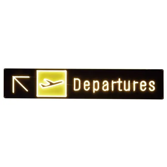 Airport Departures LED Wall Art Sign 2 Airport Departures LED Wall Art Sign