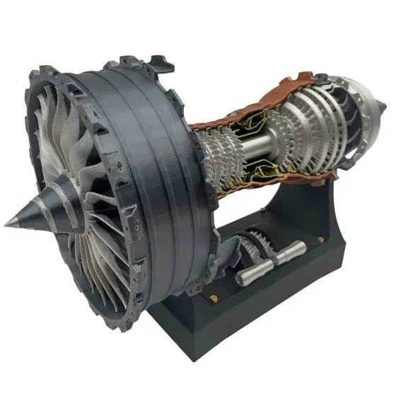 Deluxe Motorized Aircraft Turbofan Engine Display Model