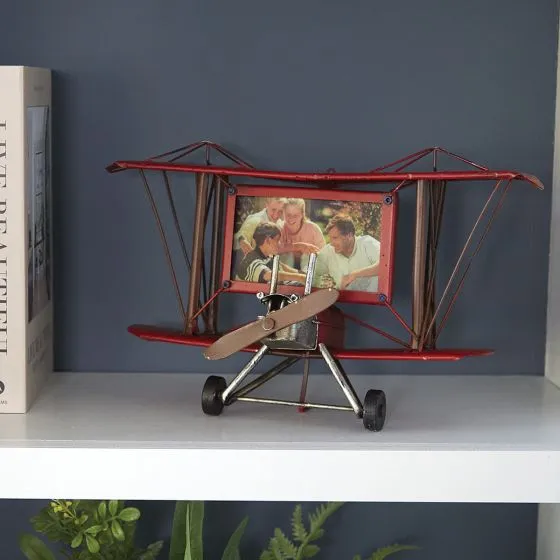 Metal Biplane Picture Frame 1 Metal Biplane Picture Frame