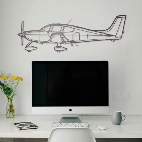 SR22T Silhouette Metal Wall Art Sign 1 SR22T Silhouette Metal Wall Art Sign