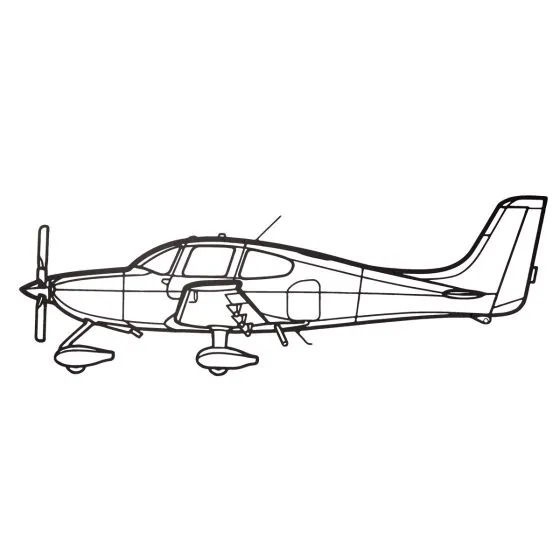 SR22T Silhouette Metal Wall Art Sign 2 SR22T Silhouette Metal Wall Art Sign