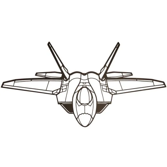 F-22 Silhouette Metal Wall Art Sign
