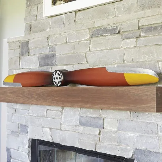 Vintage Wooden Propeller w/Aluminum Edging (6’)