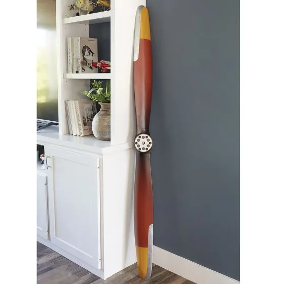 Vintage Wooden Propeller w/Aluminum Edging (6’)