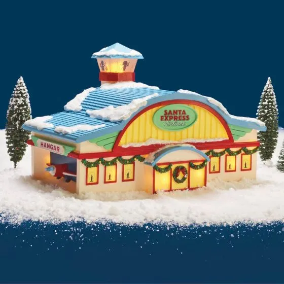Lighted Santa Express Airlines Display