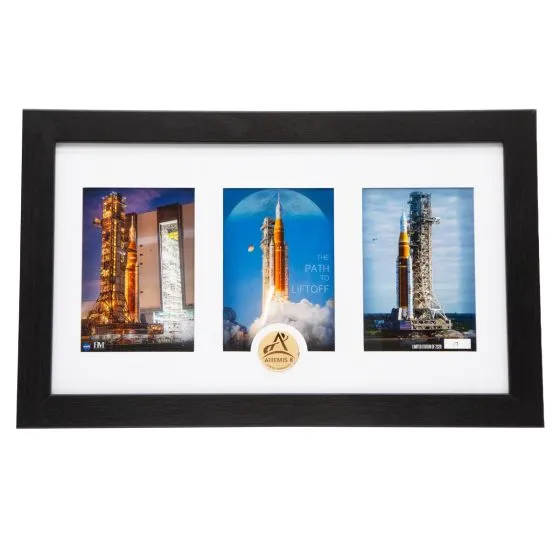 Artemis II “The Path to Liftoff” Framed Print with Bronze Coin