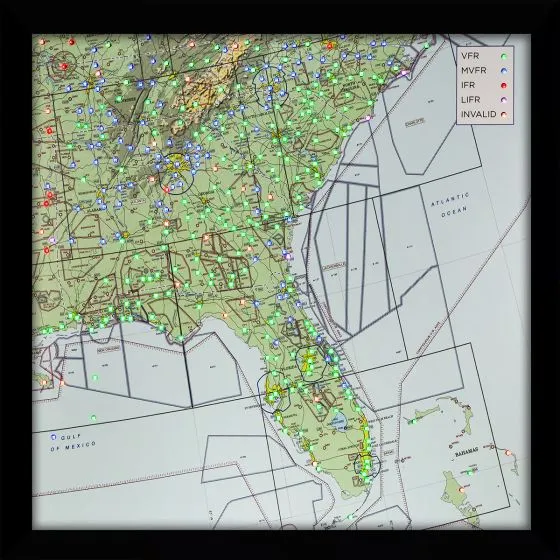 USA METAR LED Wall Map 4 USA METAR LED Wall Map