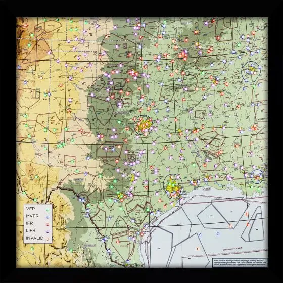 USA METAR LED Wall Map 7 USA METAR LED Wall Map