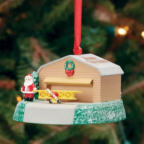 Santa’s Airpark Resin Ornament