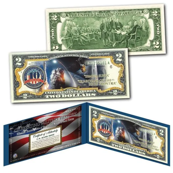 10th Anniversary of the Space Force Genuine Legal Tender $2 Bill 1 10th Anniversary of the Space Force Genuine Legal Tender $2 Bill