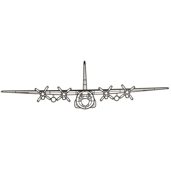 C-130H Hercules Silhouette Metal Wall Art Sign