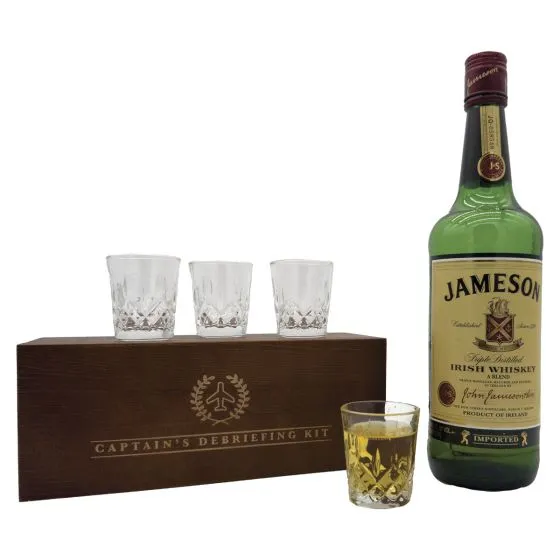 Captain’s Debriefing Shot Glass Gift Set