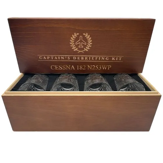 Captain’s Debriefing Shot Glass Gift Set