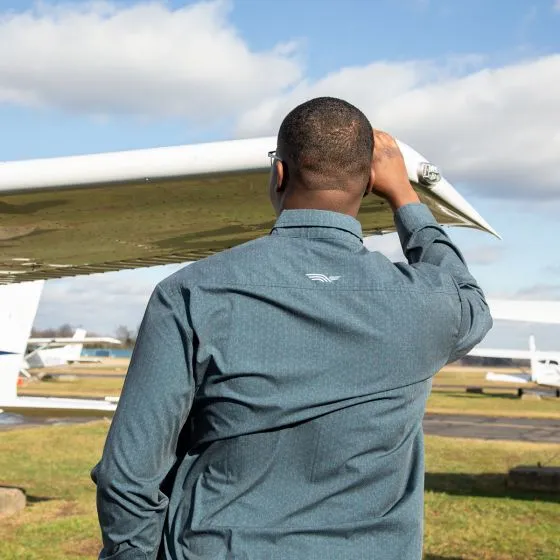 I Belong in the Skies AeroWear™ Long-Sleeved Button-Down Shirt 3 I Belong in the Skies AeroWear™ Long-Sleeved Button-Down Shirt