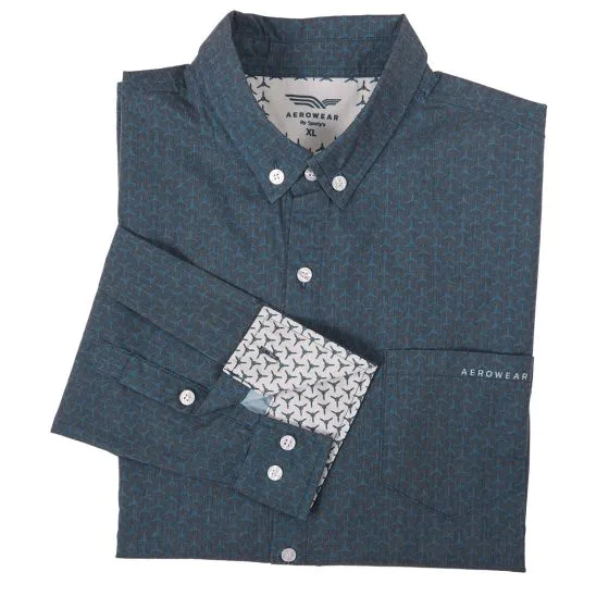 I Belong in the Skies AeroWear™ Long-Sleeved Button-Down Shirt 6 I Belong in the Skies AeroWear™ Long-Sleeved Button-Down Shirt