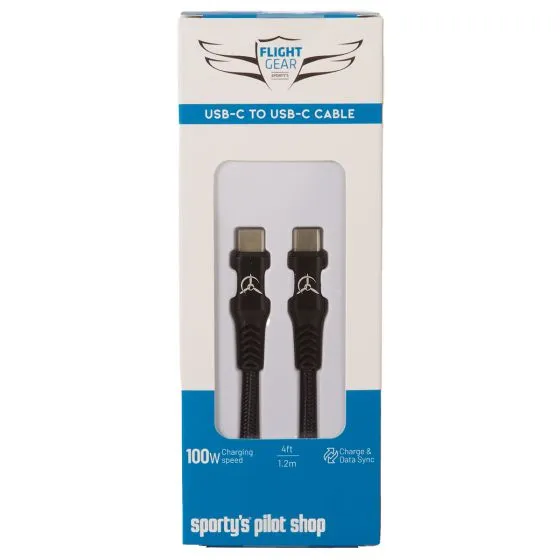 Flight Gear USB-C to USB-C Braided Cable