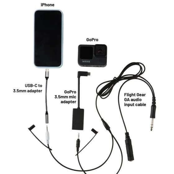 Flight Gear GA Audio Input Cable