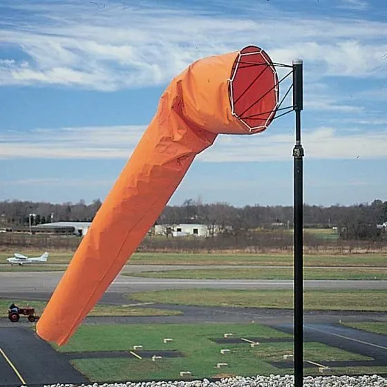 Airport Windsock (Solid Orange Color - 36 in. dia. x 12 ft.)
