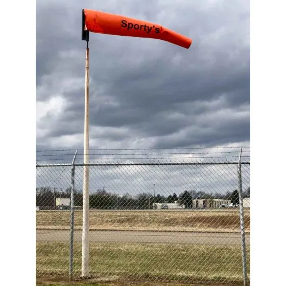 Airport Windsock (Solid Orange Color - 18 in. dia. x 8 ft.) 2 Airport Windsock (Solid Orange Color - 18 in. dia. x 8 ft.)