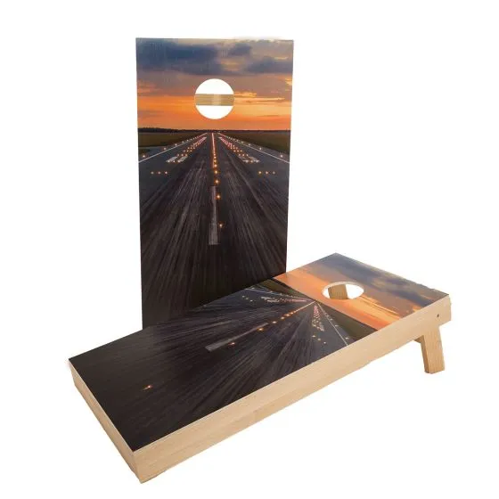 Runway Cornhole Boards and Bag Set 10 Runway Cornhole Boards and Bag Set