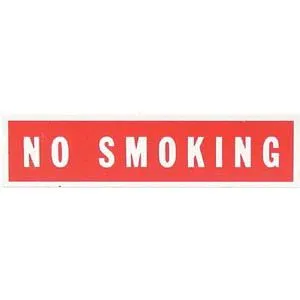 No Smoking Placard (2 1/2 in. x 9/16 in.)
