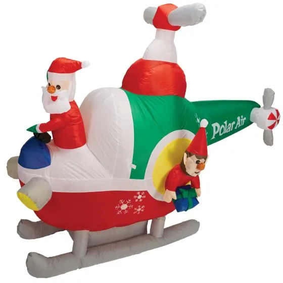 Helicopter Santa Inflatable