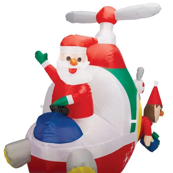 Helicopter Santa Inflatable