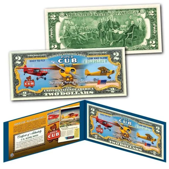 J-3 Cub Genuine Legal Tender $2 Bill 1 J-3 Cub Genuine Legal Tender $2 Bill