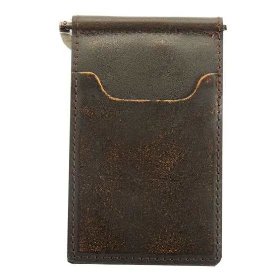Pilot Wings Burnished Leather Front Pocket Wallet