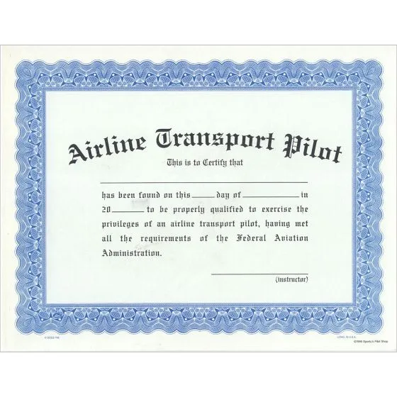 Airline Transport Certificate 5 Airline Transport Certificate
