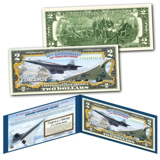 Concorde Genuine Legal Tender $2 Bill