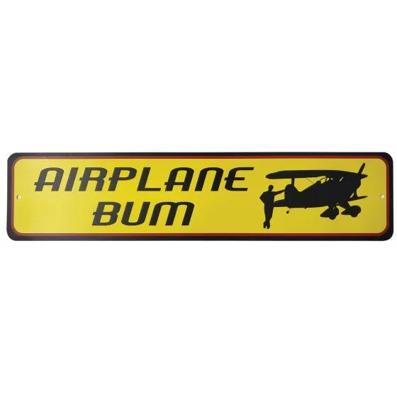 Airplane Bum Metal Sign 1 Airplane Bum Metal Sign