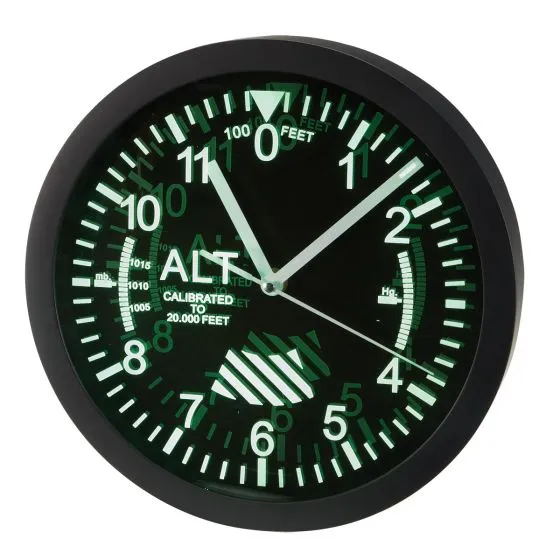 LED Color Changing Altimeter Wall Clock 4 LED Color Changing Altimeter Wall Clock