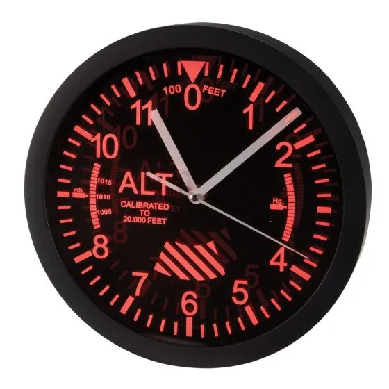LED Color Changing Altimeter Wall Clock 6 LED Color Changing Altimeter Wall Clock